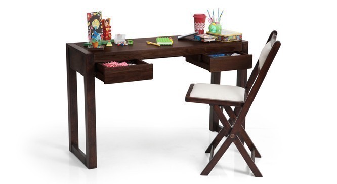 WALLET STUDY AND FOLDING CHAIR  (Finish-Mahogany)